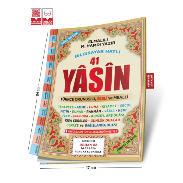 Orta Boy İsim Etiketli Yasin-i Şerif