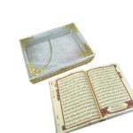 Ayaklı Şeffaf Pleksili Kadife Sandıklı Kur’ân-ı Kerim Beyaz - Görsel 2