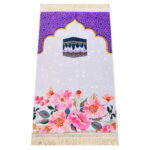 Dijital Baskılı Çocuk Seccadesi - Mor Kabe Model