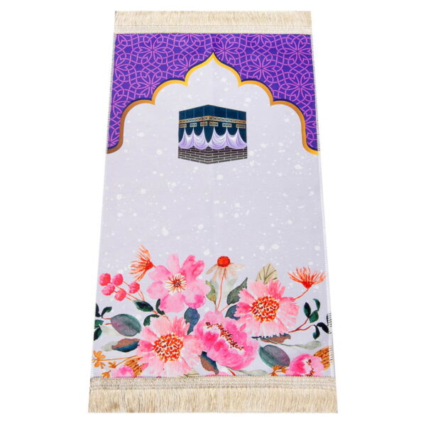 Dijital Baskılı Çocuk Seccadesi - Mor Kabe Model