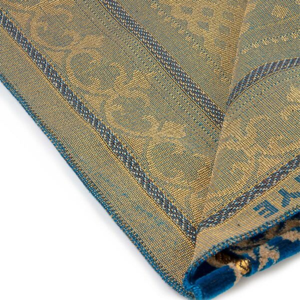 Dodya Kadife Çocuk Seccadesi Mihrap Desenli - Mavi - Görsel 4