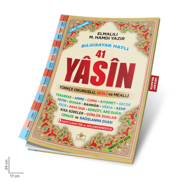 Sesli Yasini Şerif Türkçe Fihristli Orta Boy 192 Sayfa