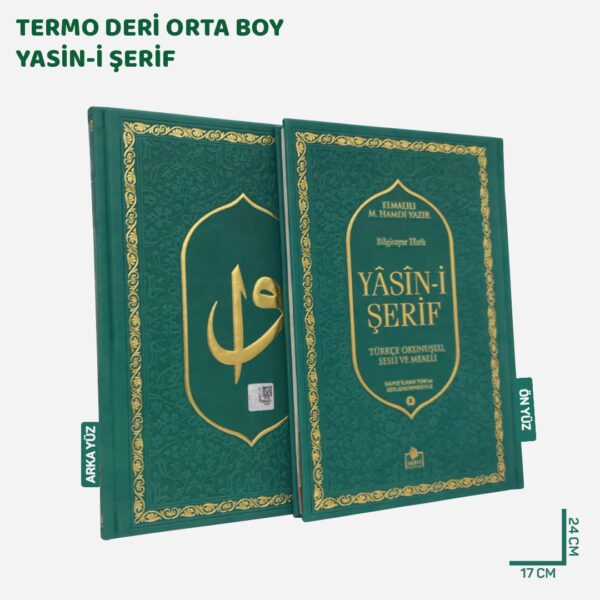 Lüks Termo Deri Yasin-i Şerif Orta Boy Yeşil